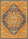 nourison allur alr04 orange multicolor rug