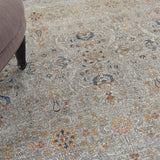 nourison silken allure stn08 grey rug
