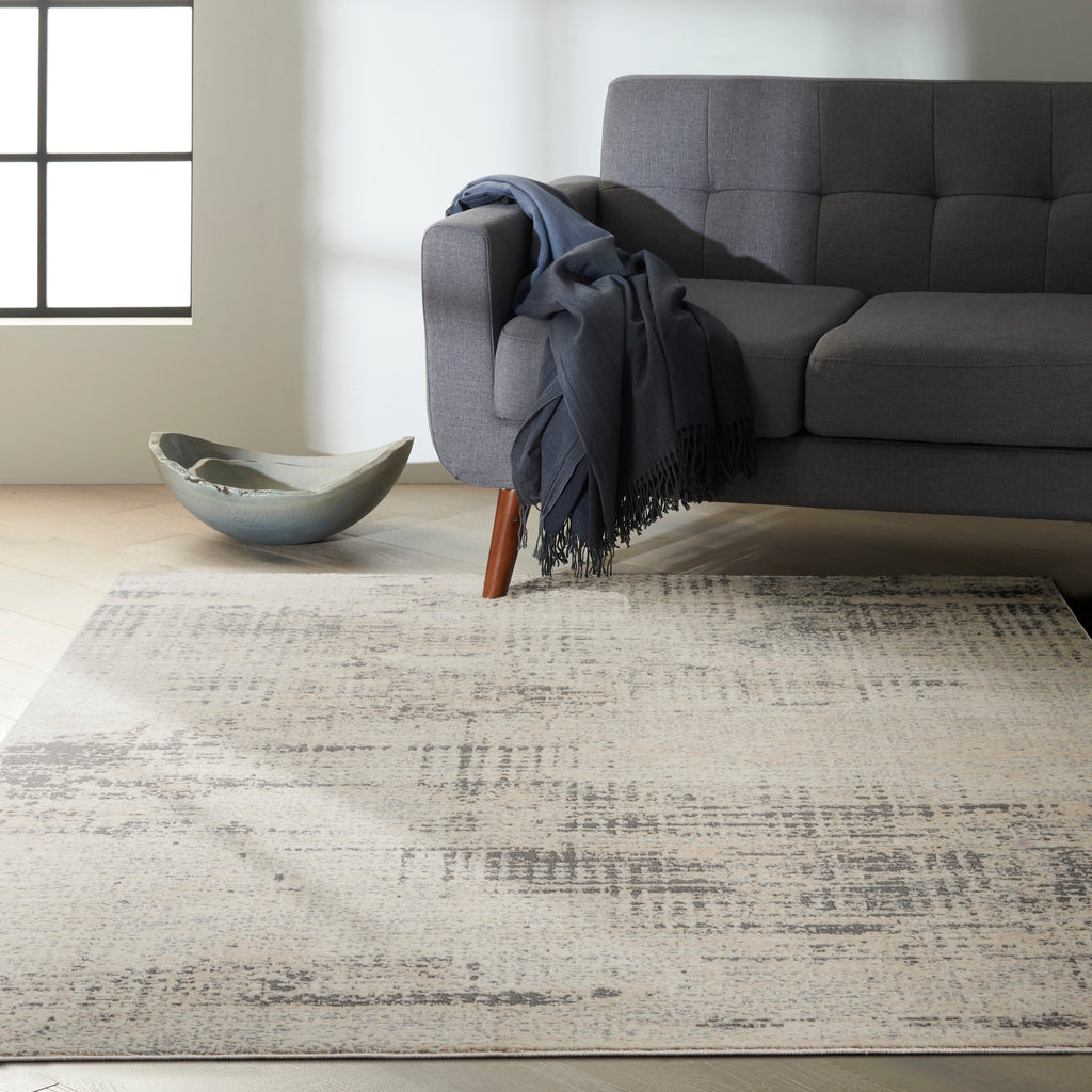 nourison rush ck953 ivory beige rug