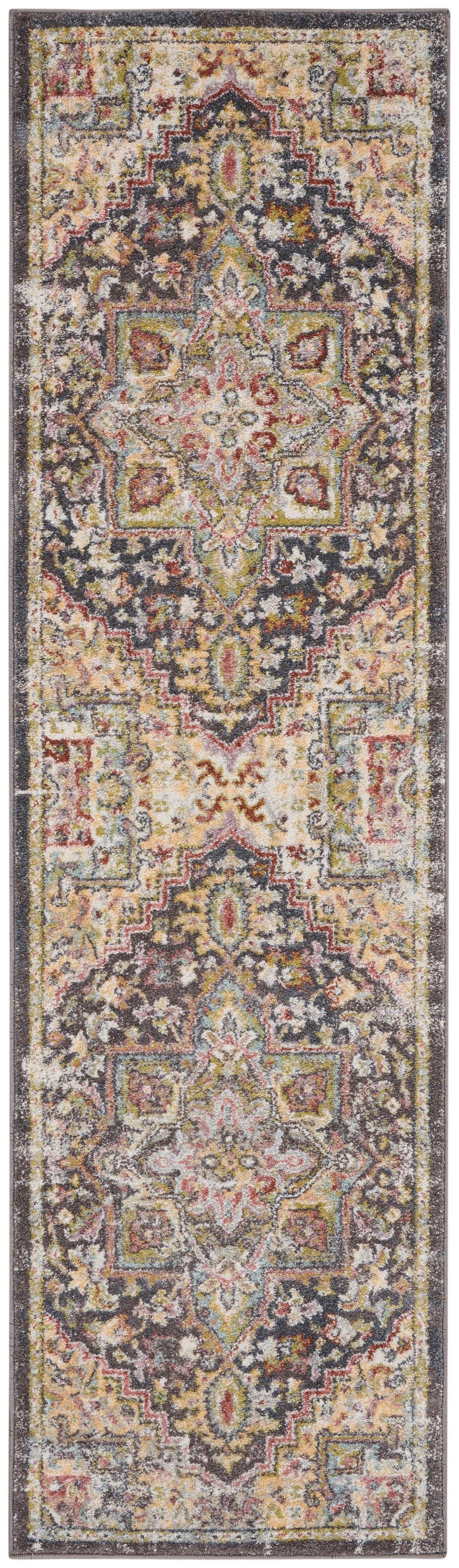 nourison soraya sor04 charcoal multi rug