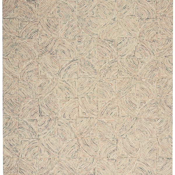 nourison interlock itl05 ivory multi rug