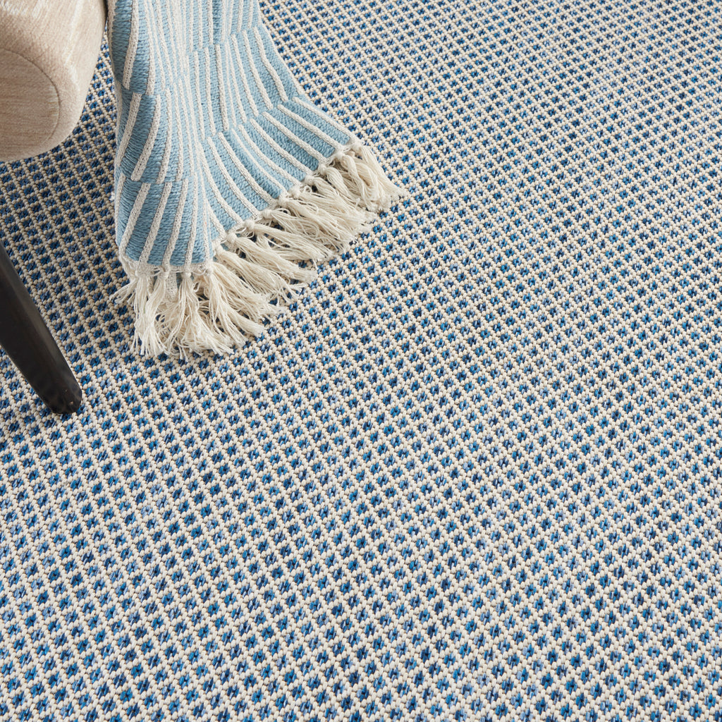 nourison courtyard cou01 ivory blue rug