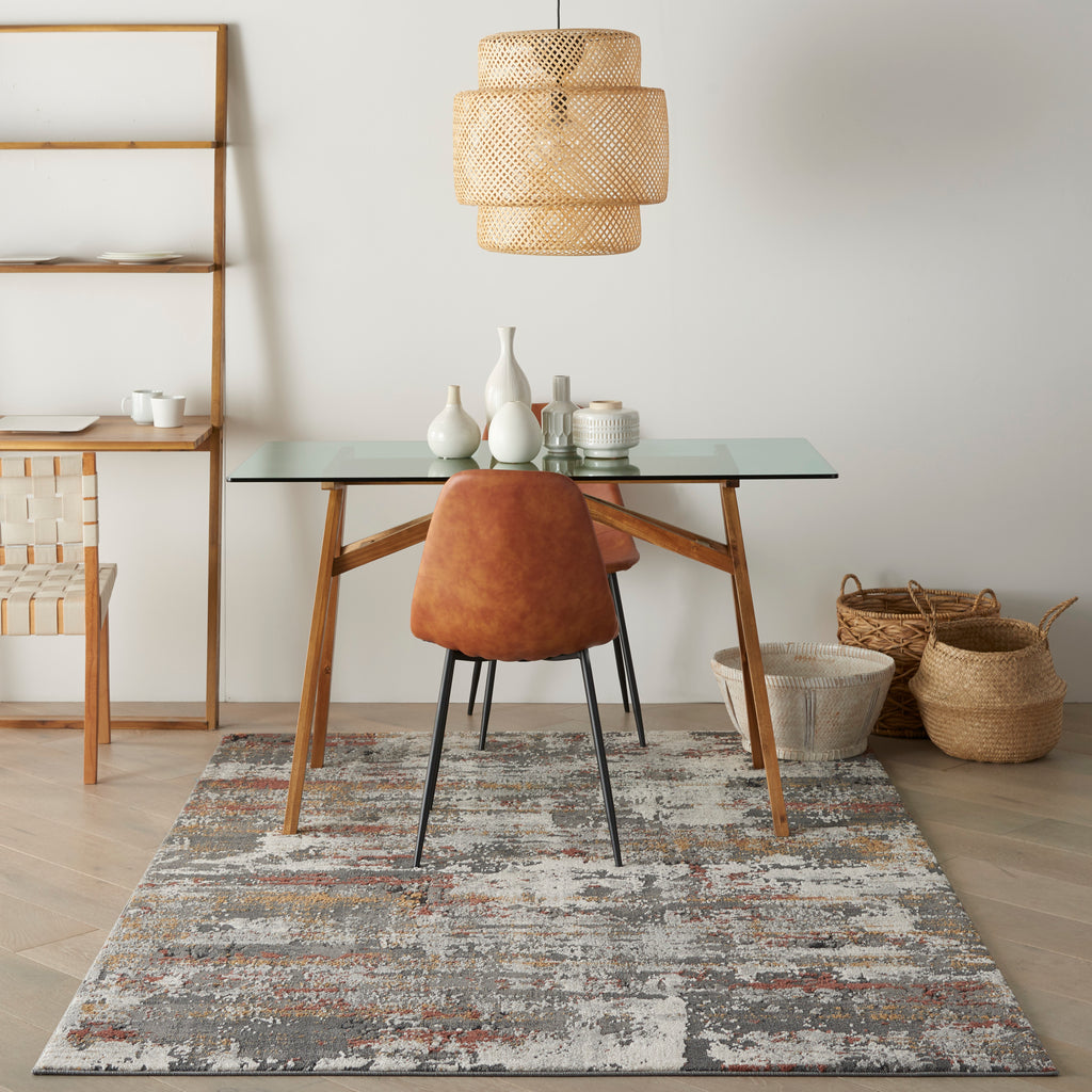 nourison tangra tnr02 grey multi rug