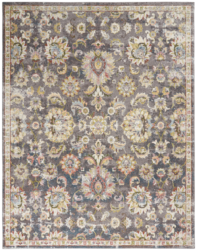 nourison soraya sor02 charcoal multi rug