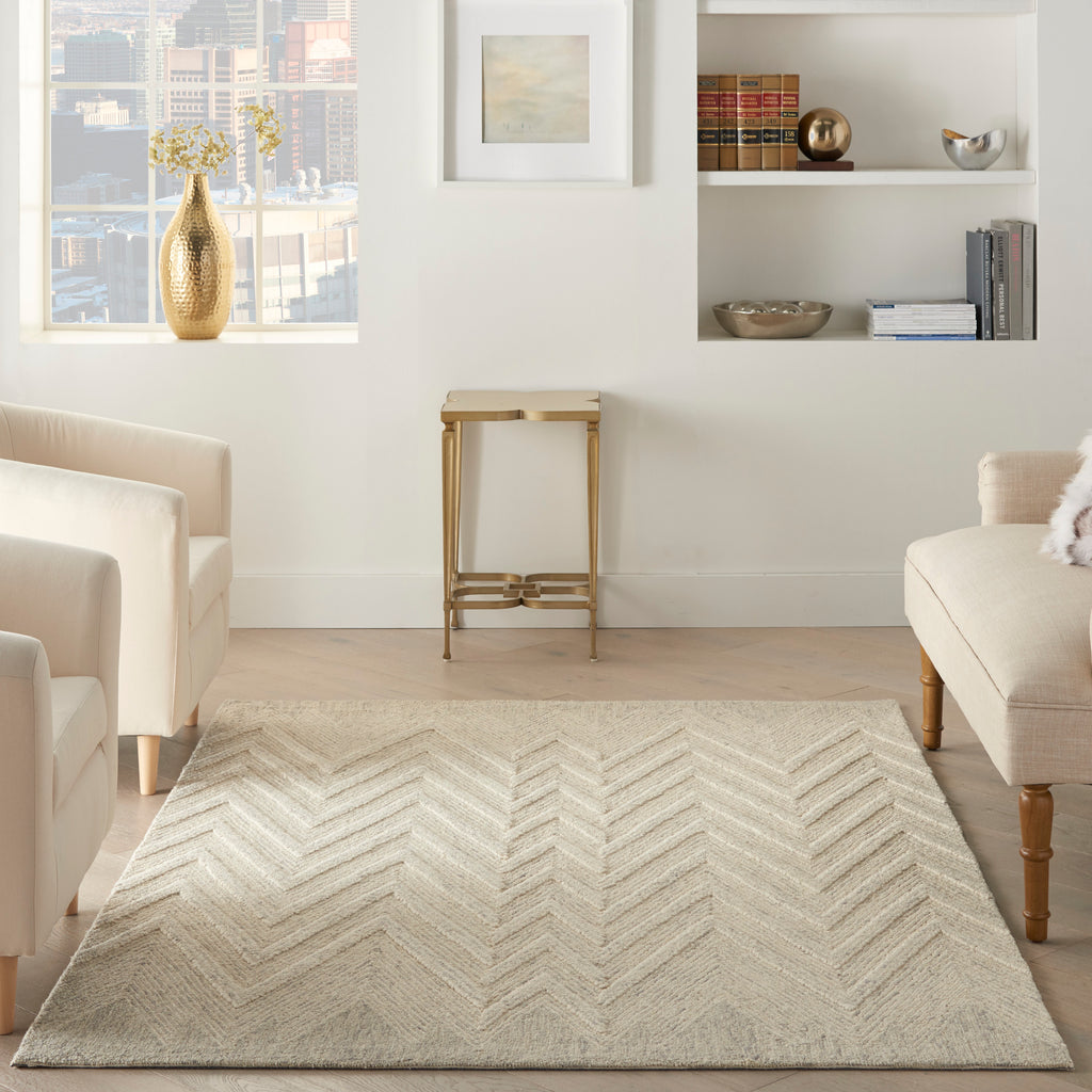 nourison interlock itl04 ivory grey rug