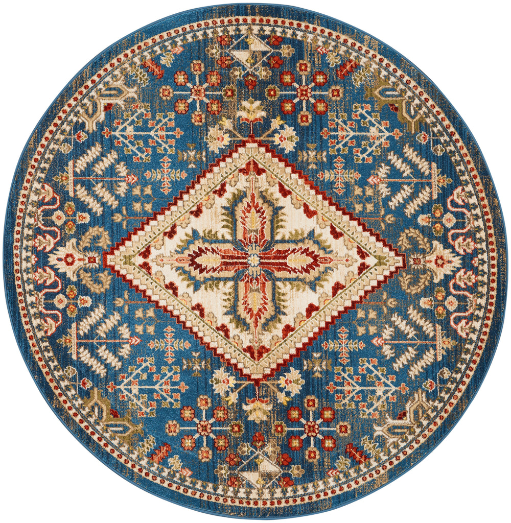 nourison karisma kar02 blue ivory rug