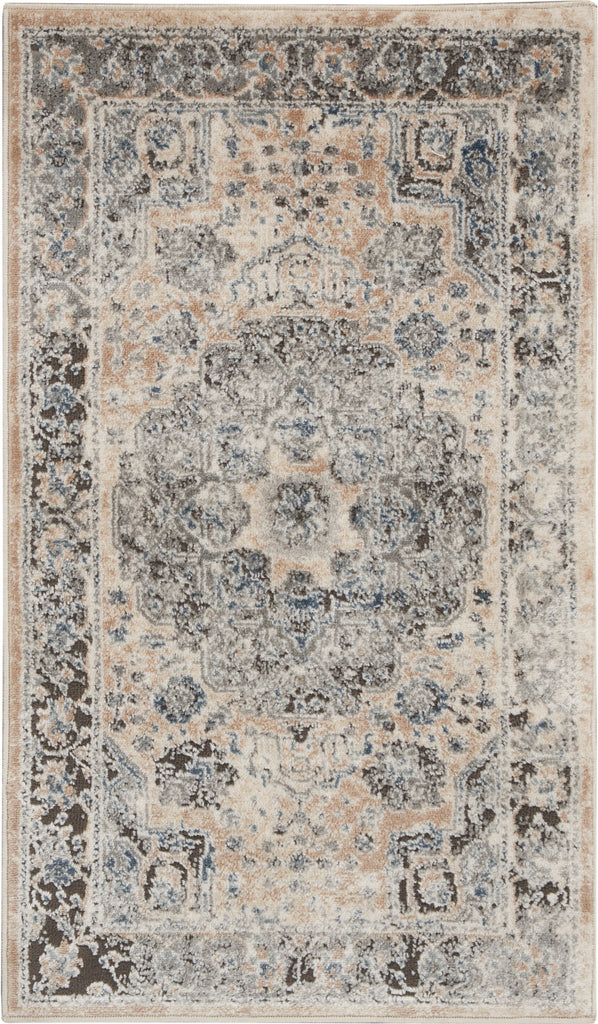 nourison quarry qua07 beige grey rug