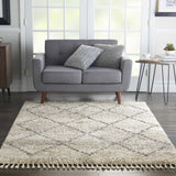 Nourison Oslo Shag OSL01 Ivory/Grey Rug