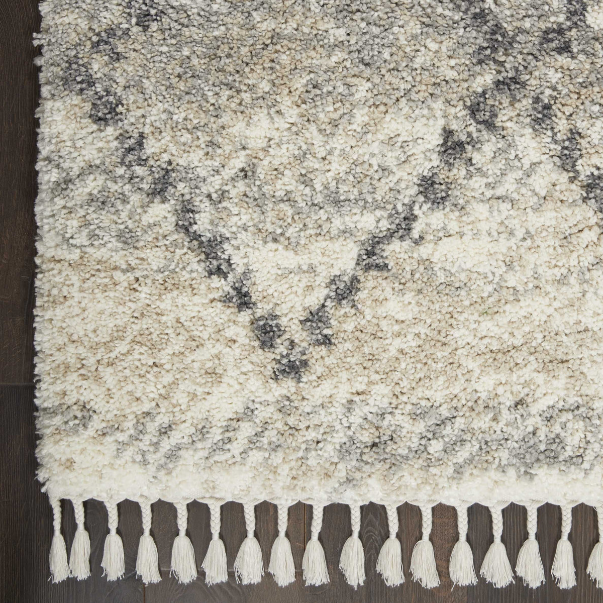 Nourison Oslo Shag OSL01 Ivory/Grey Rug