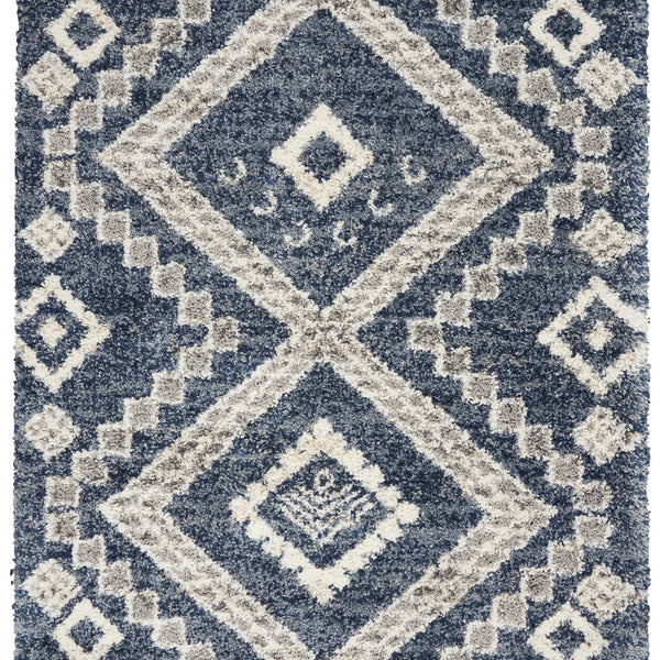 Nourison Oslo Shag OSL02 Denim Blue Rug