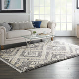 Nourison Oslo Shag OSL02 Grey/Ivory Rug