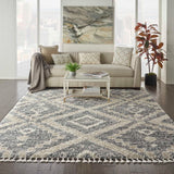 Nourison Oslo Shag OSL02 Grey/Ivory Rug