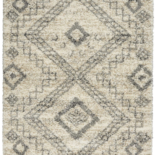 Nourison Oslo Shag OSL02 Ivory/Grey Rug