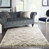 Nourison Oslo Shag OSL02 Ivory/Grey Rug