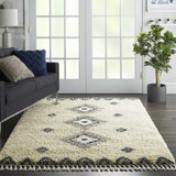 Nourison Oslo Shag OSL03 Ivory/Blue Rug