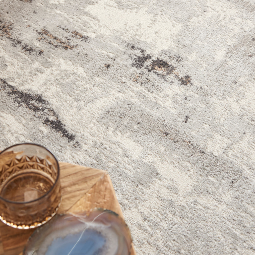 nourison elation etn06 grey ivory rug
