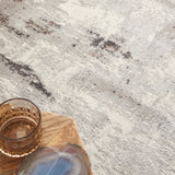 nourison elation etn06 grey ivory rug