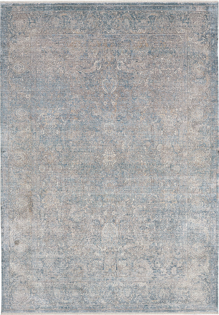 nourison silken allure stn01 cream blue rug