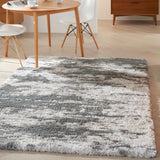 nourison dreamy shag drs02 charcoal ivory rug