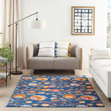 nourison allur alr08 navy multicolor rug