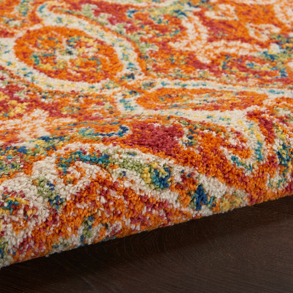 nourison allur alr05 red multicolor rug
