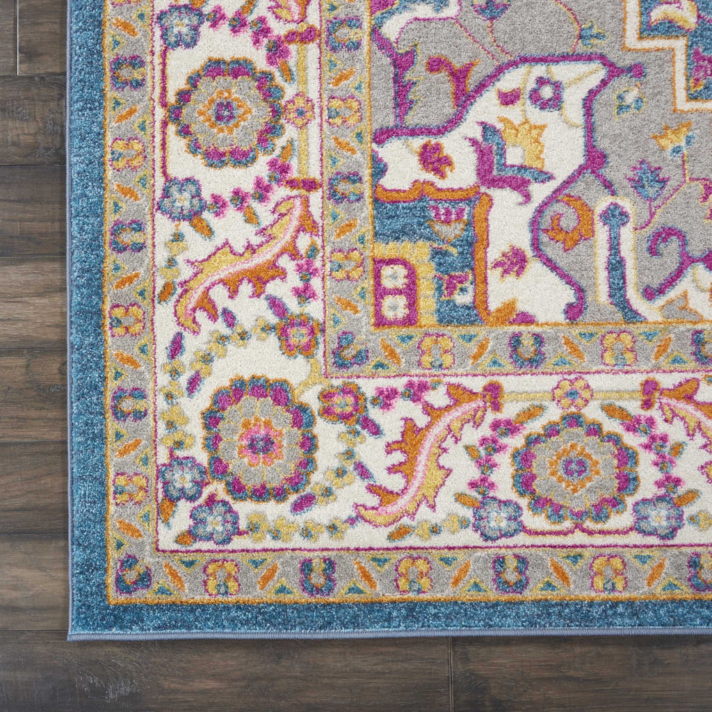 Nourison Sale Passion PSN20 Teal Multicolor Rug
