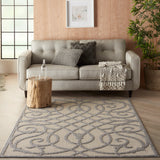 nourison cozumel czm04 cream grey rug