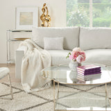 nourison luminescence z0727 white pillow