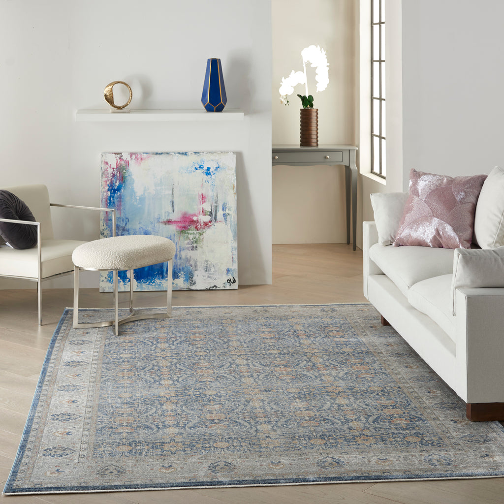 nourison silken allure stn08 light blue rug