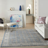 nourison silken allure stn08 light blue rug
