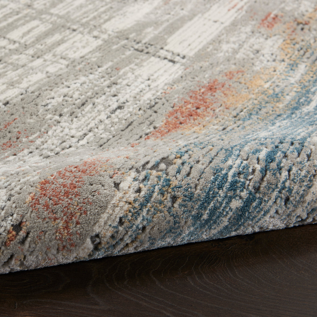 nourison rustic textures rus12 grey multi rug