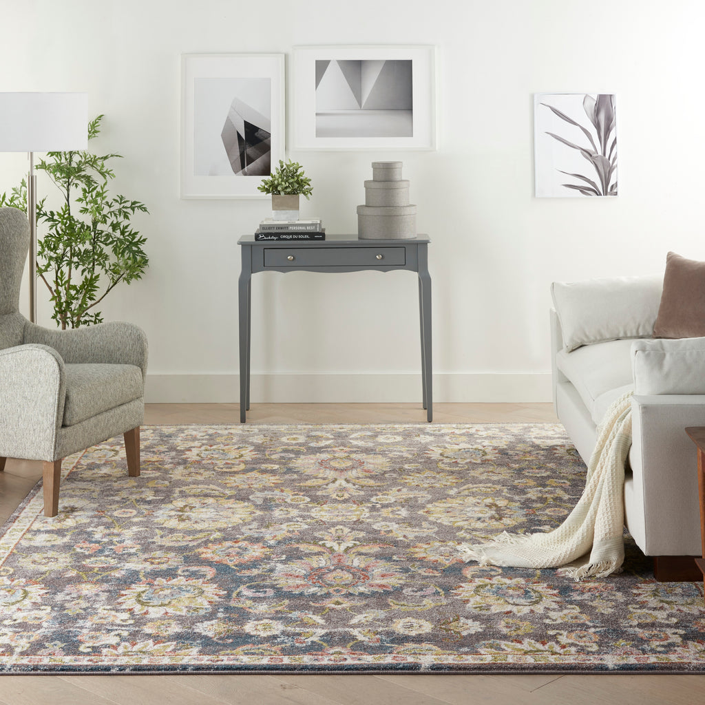 nourison soraya sor02 charcoal multi rug