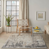 nourison tangra tnr05 cream grey rug
