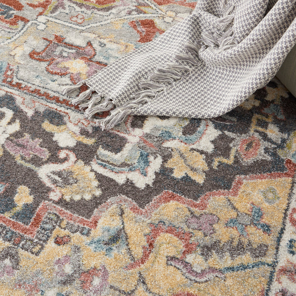 nourison soraya sor04 charcoal multi rug