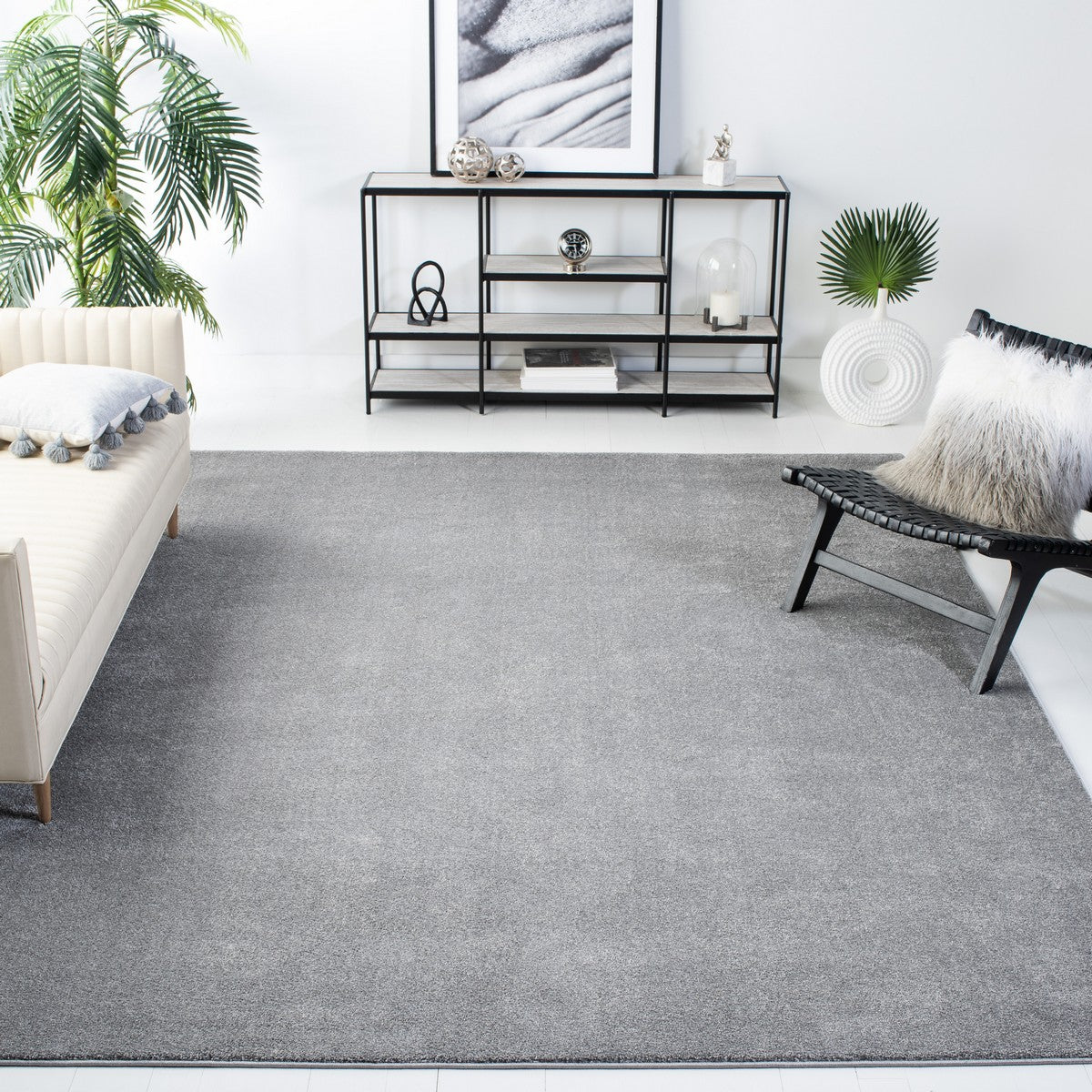 safavieh clearance plain and solid pns320 4410 grey rug