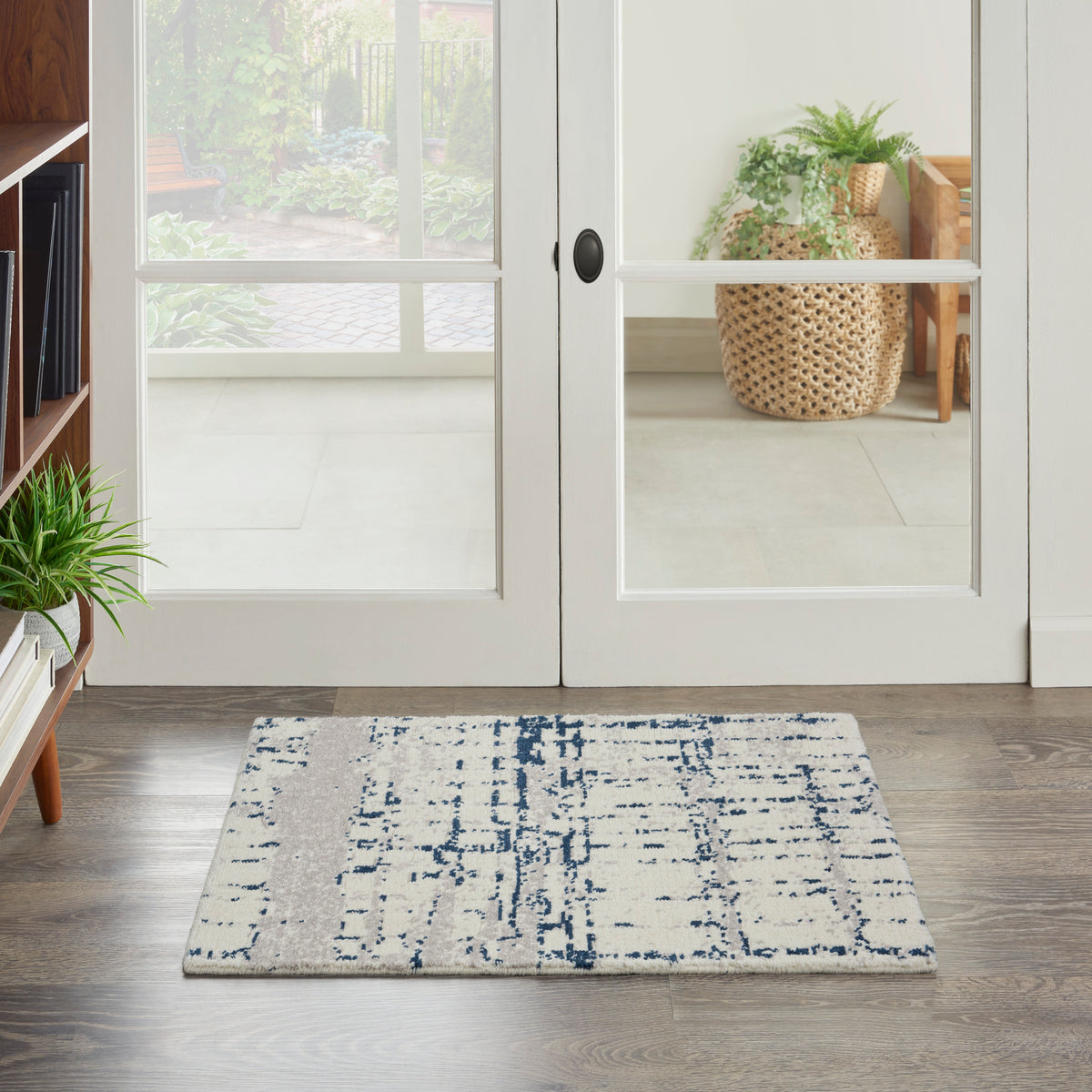 nourison twilight twi10 ivory navy rug