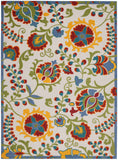nourison aloha alh17 ivory multi rug