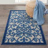 nourison aloha alh21 grey blue rug