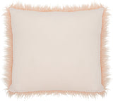 nourison faux fur bj101 rose pillow