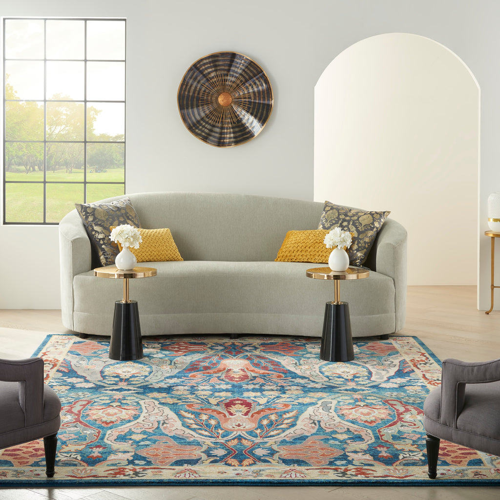 nourison parisa psa06 denim multi rug
