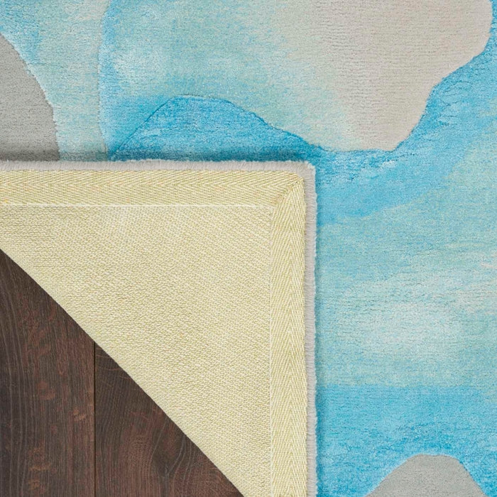 nourison prismatic prs22 sea mist blue rug