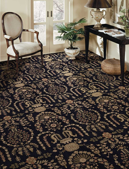 Rugs Done Right Custom Grand Parterre PT02 Midnight Rug