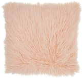 nourison faux fur bj101 rose pillow