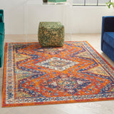 nourison allur alr02 orange multicolor rug