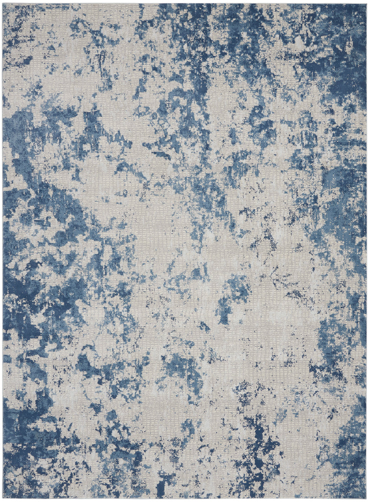 nourison rustic textures rus16 grey blue rug