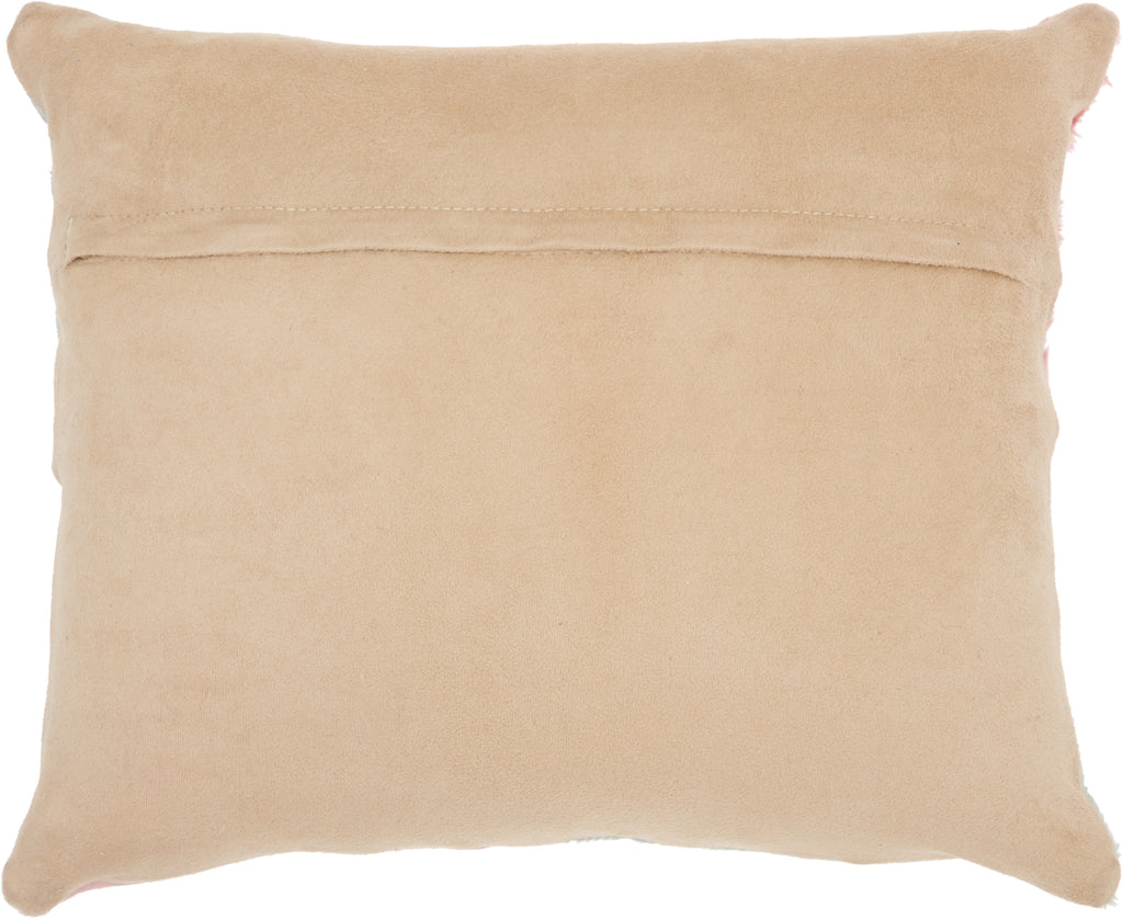nourison natural leather hide s4289 rose pillow