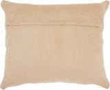 nourison natural leather hide s4289 rose pillow