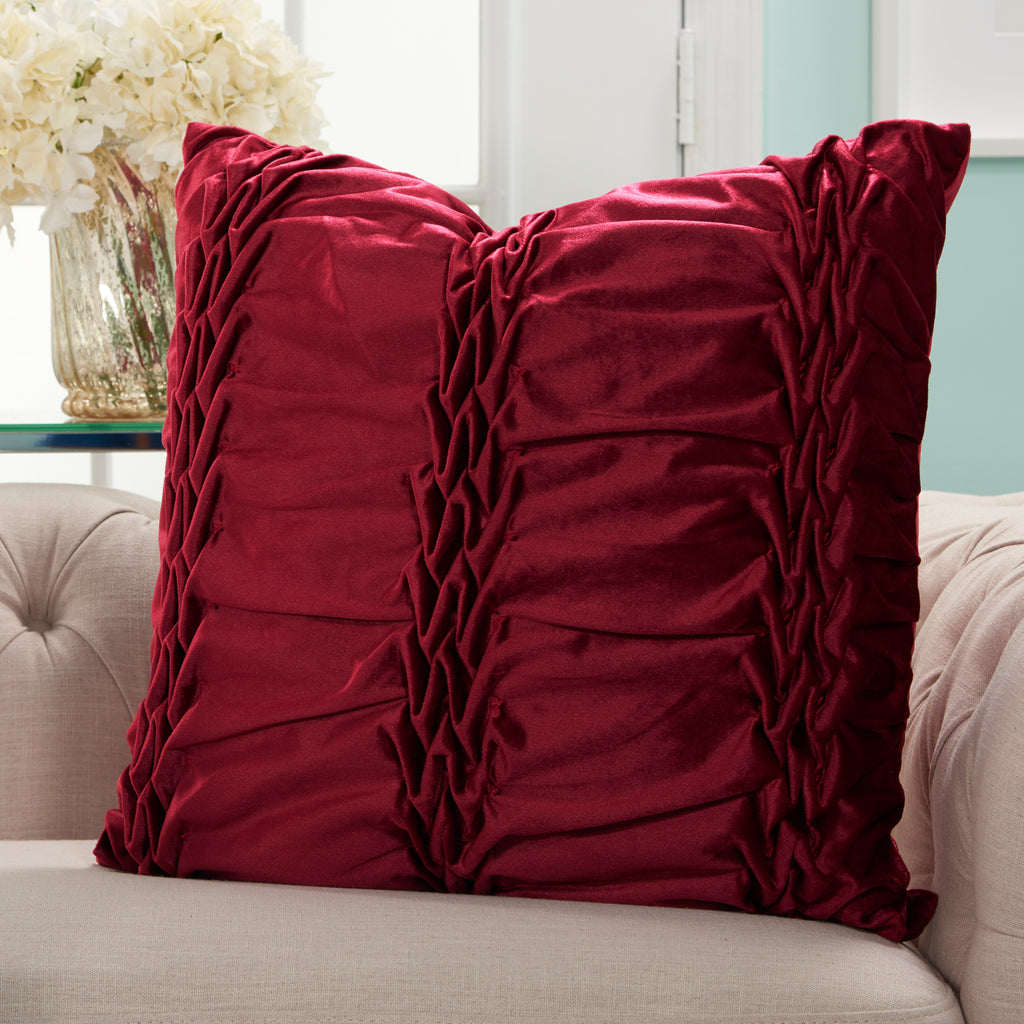 nourison life styles l0066 burgundy pillow