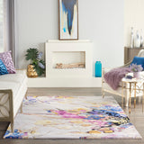 nourison prismatic prs20 grey lilac multi rug