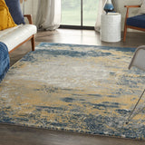 nourison twilight twi22 navy gold rug